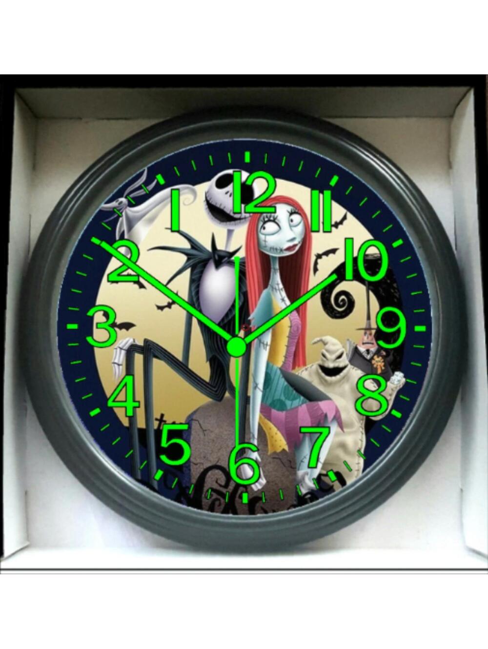 REVERSE TICKING CLOCK Nightmare Before Christmas Glow In Dark Halloween Clock